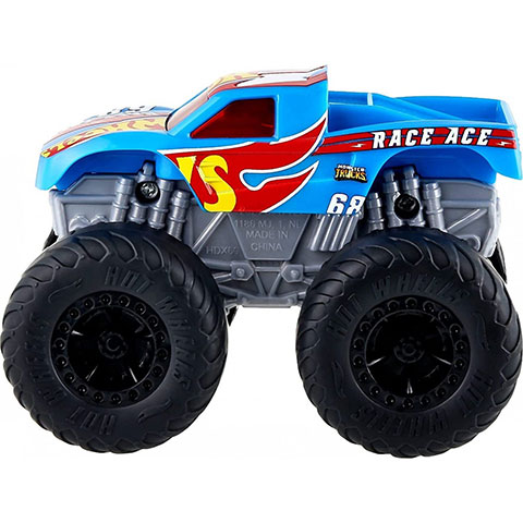 Hot Wheels Monster Trucks Race Ace Fahrzeug mit Lichtern und Geräuschen 1/43 - Mattel Bild 2