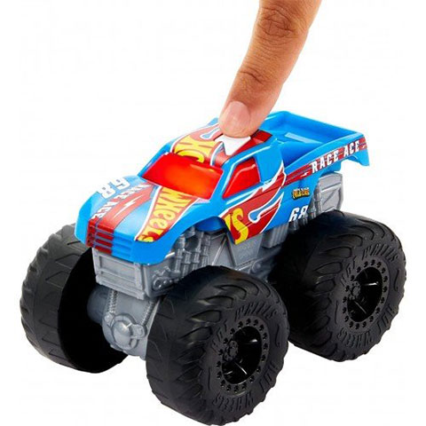 Hot Wheels Monster Trucks Race Ace Fahrzeug mit Lichtern und Geräuschen 1/43 - Mattel Bild 3