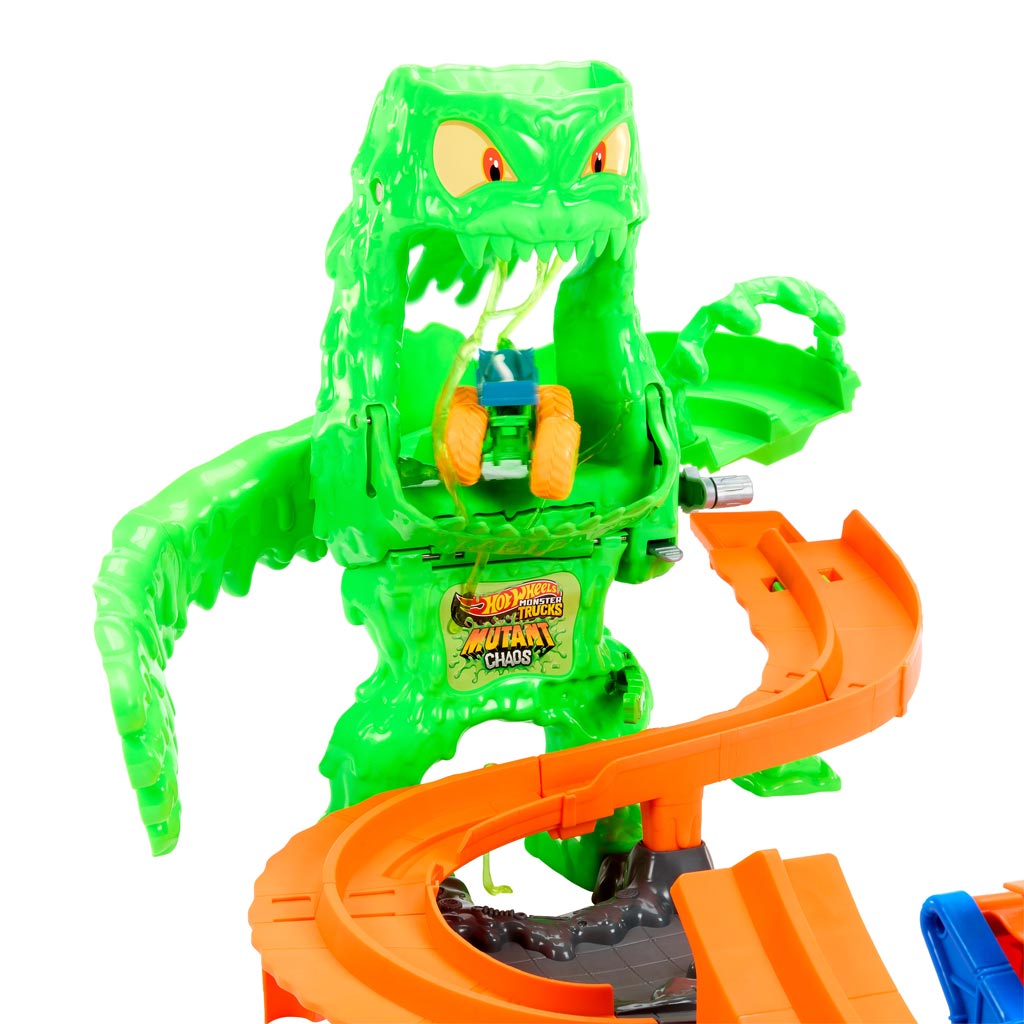 Hot Wheels Monster Trucks Slimeschreck Chaos Rennstrecke - Mattel Bild 4