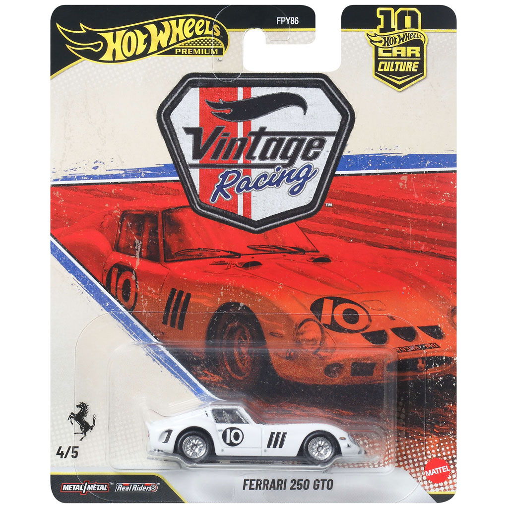 Hot Wheels Premium: Coole Tour Ferrari 250 GTO Spielzeugauto 1/64 - Mattel Bild 1