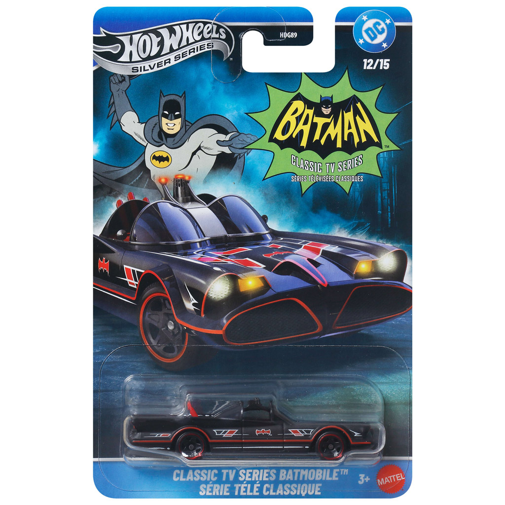 Hot Wheels Silber-Serie: Klassische TV-Serie Batmobile Kleinwagen 1/64 - Mattel Bild 1