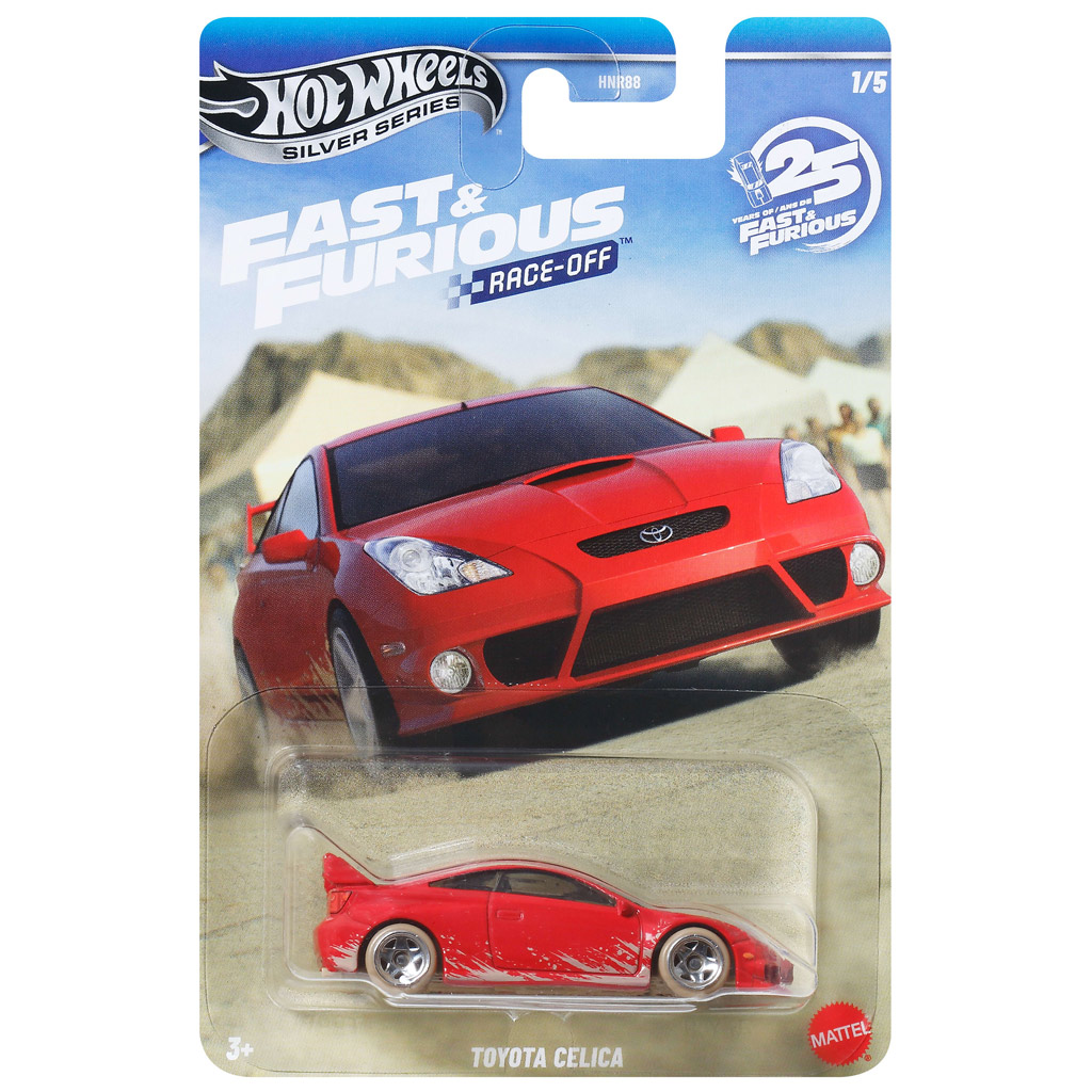 Hot Wheels Silber Serie: Tödlicher Überholvorgang Toyota Celica Spielzeugauto 1/64 - Mattel Bild 1