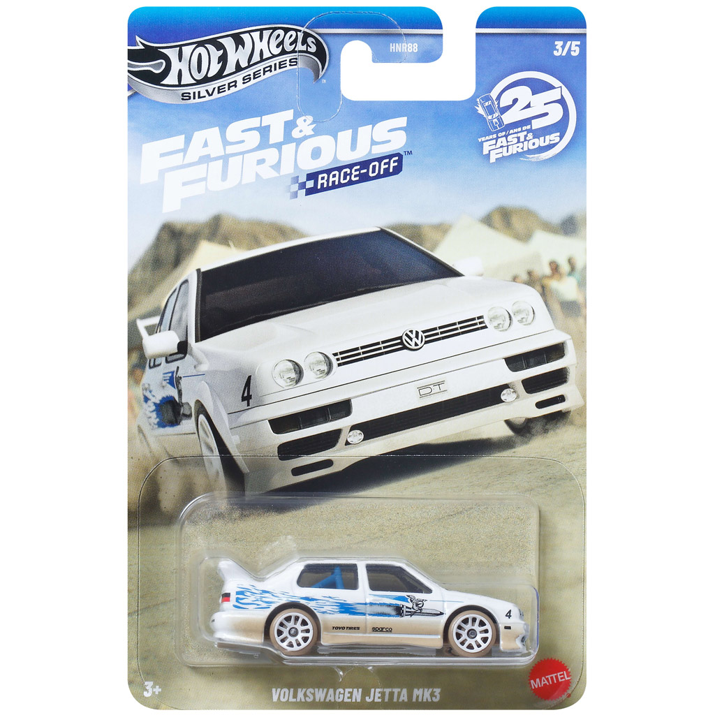 Hot Wheels Silber Serie: Tödlicher Überholvorgang Volkswagen Jetta MK3 Spielzeugauto 1/64 - Mattel Bild 1