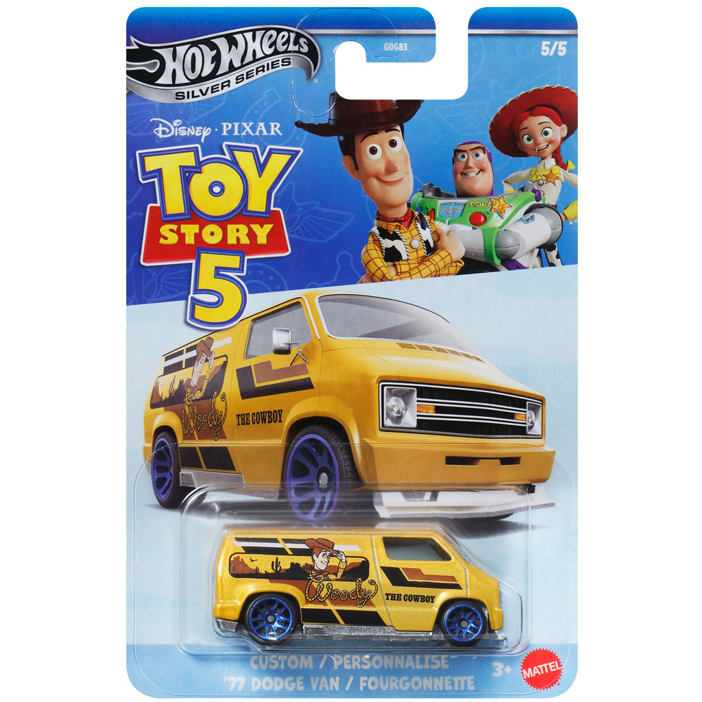 Hot Wheels Silber Serie: Toy Story '77 Dodge Van Spielzeugauto 1/64 - Mattel Bild 1