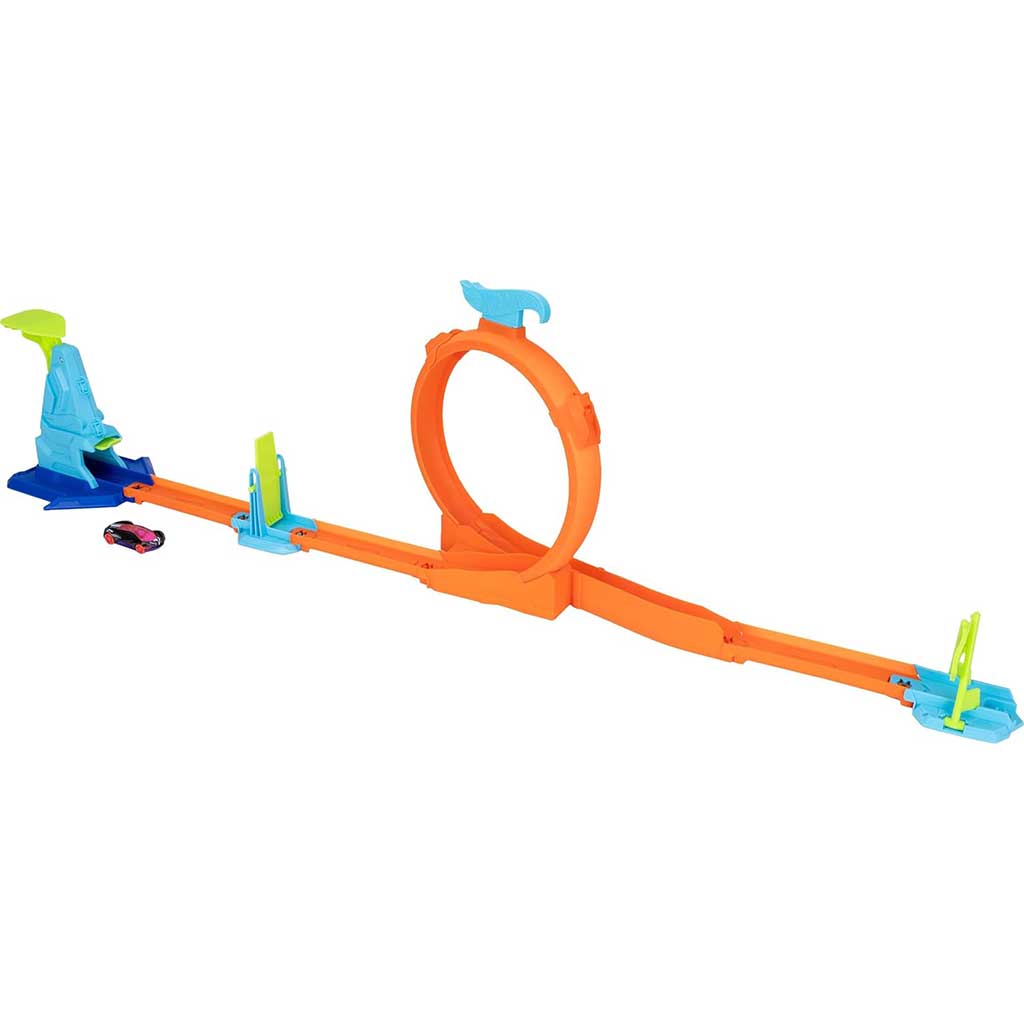 Hot Wheels: Stuntstarterset - Loop Flag Finish Spielset - Mattel Bild 2