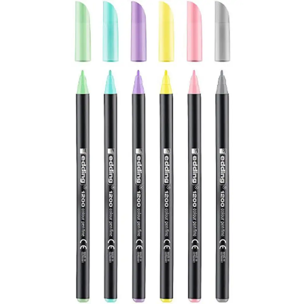 ICO: Edding 1200 Fasermaler Pastell-Set 6-teilig Bild 2