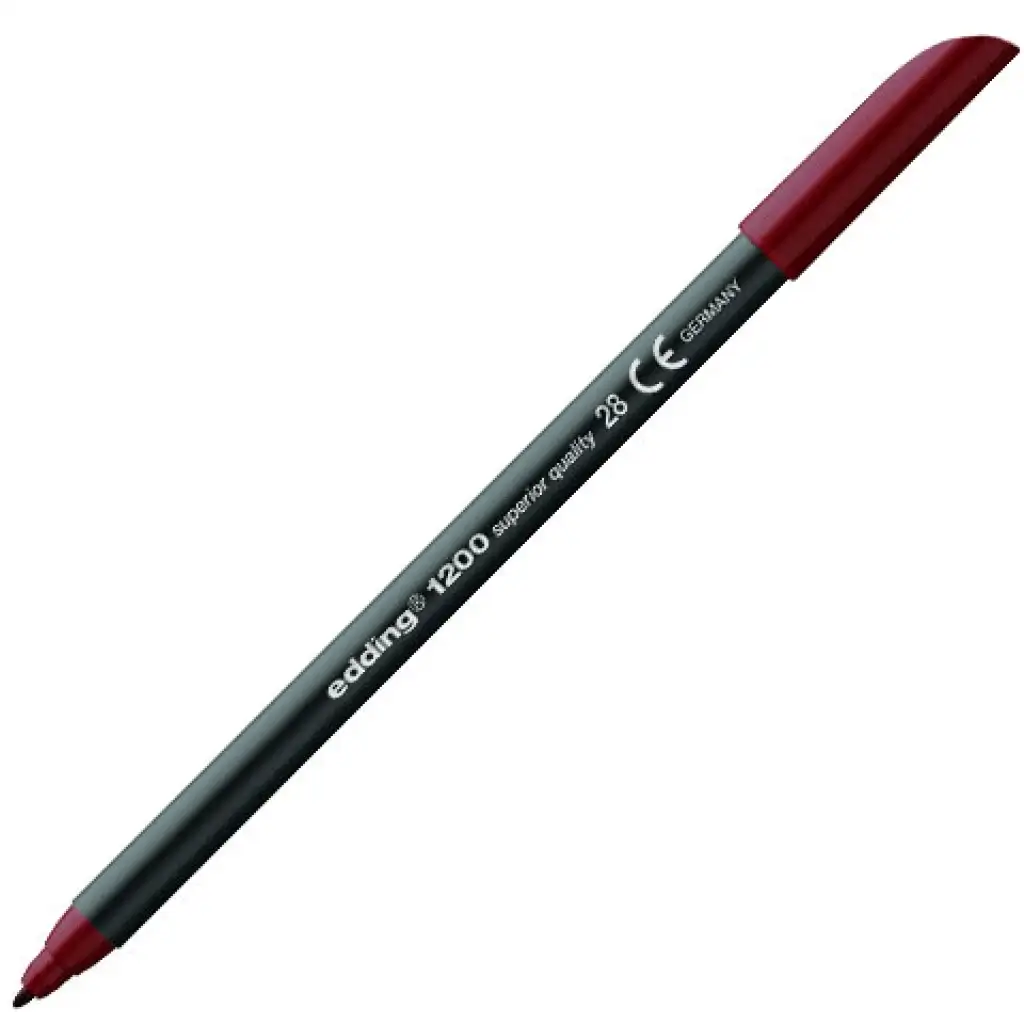 ICO: Edding 1200 Faserschreiber Englisch Rot Bild 1