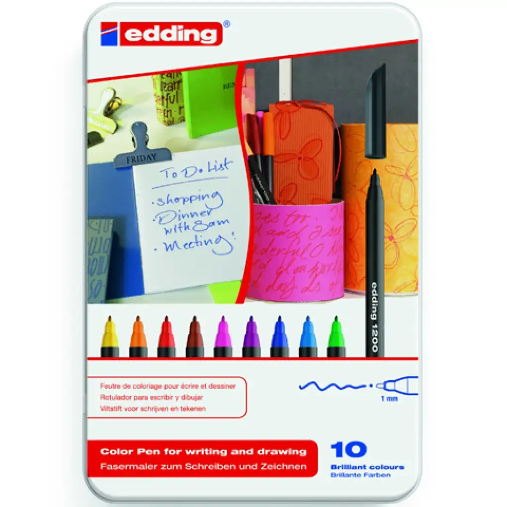 ICO: Edding 1200/10 Fasermaler in Metalldose Bild 1