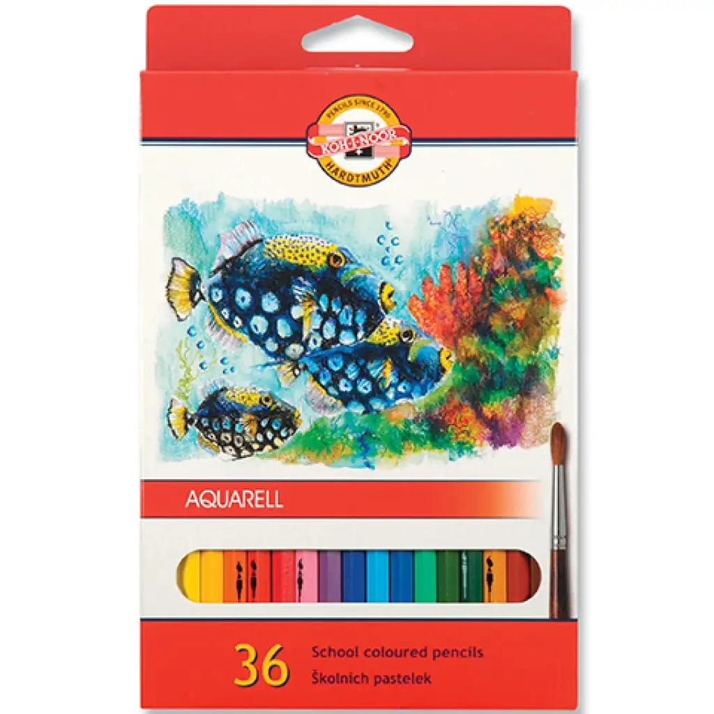 ICO: Koh-I-Noor Mondeluz 3719 Aquarell Buntstift-Set 36 Stück Bild 1