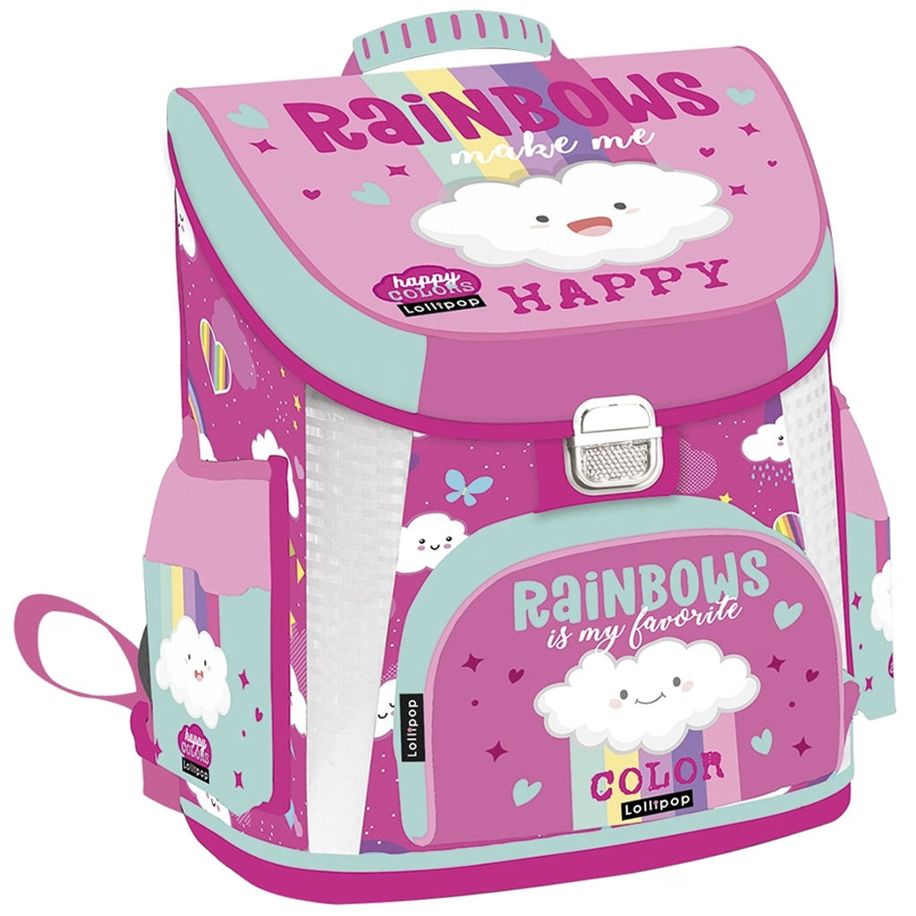 ICO: Lizzysuli Premium Lollipopp Rainbow ergonomische Schultasche, Rucksack 39 x 35 x 24 cm Bild 1