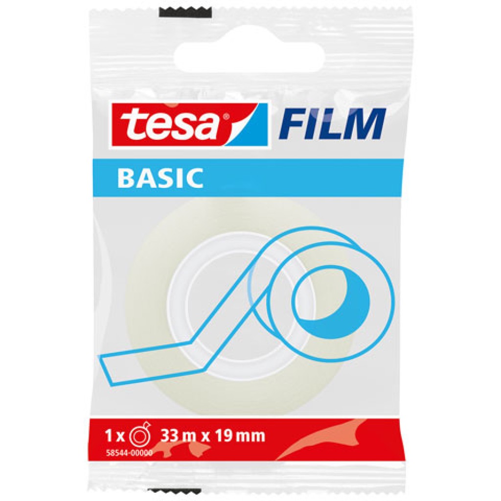 Ico: Tesa Basic transparente Klebefolie 33 m x 19 mm Bild 1