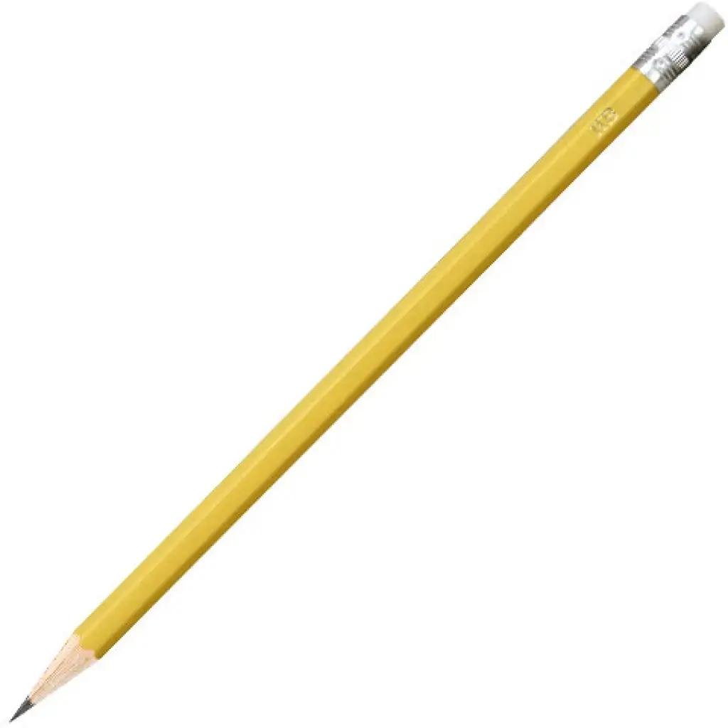 Ico: Ungespitzter Graphitstift mit Radiergummiende HB Bild 1