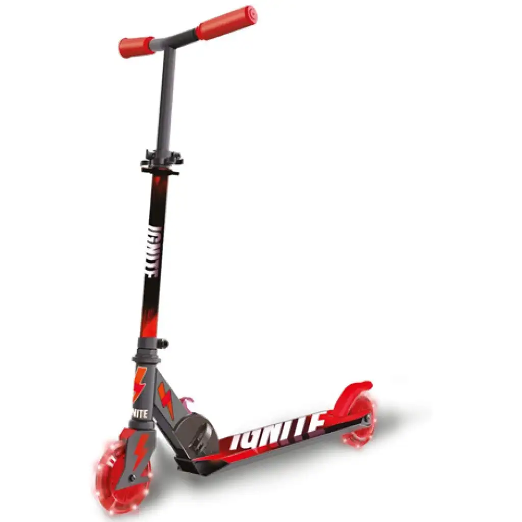 Ignite roter zweirädriger Roller mit leuchtenden Rädern - Mondo Toys Bild 1