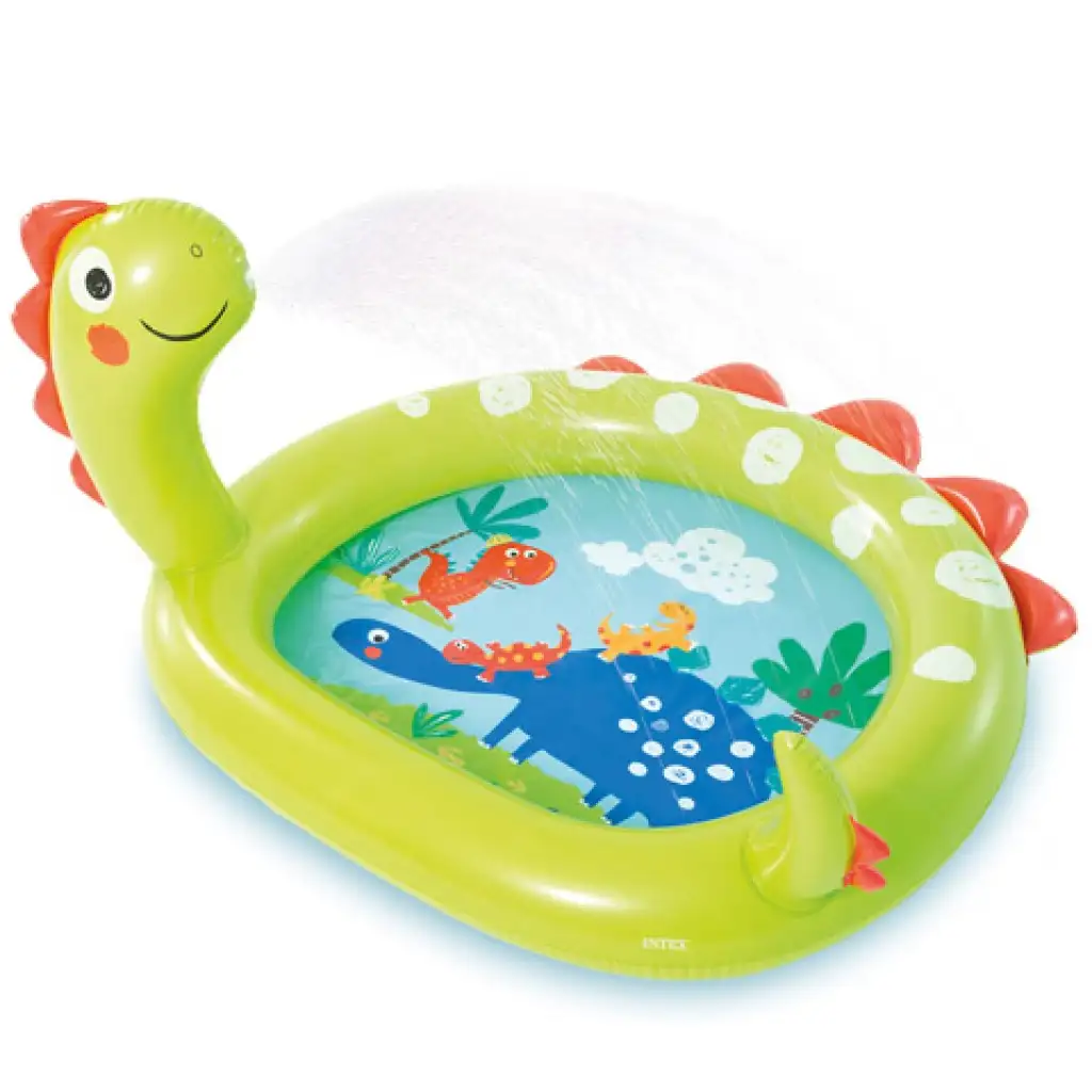 Intex: Dino-Spritzendes aufblasbares Babybecken 119x109x66cm Bild 1