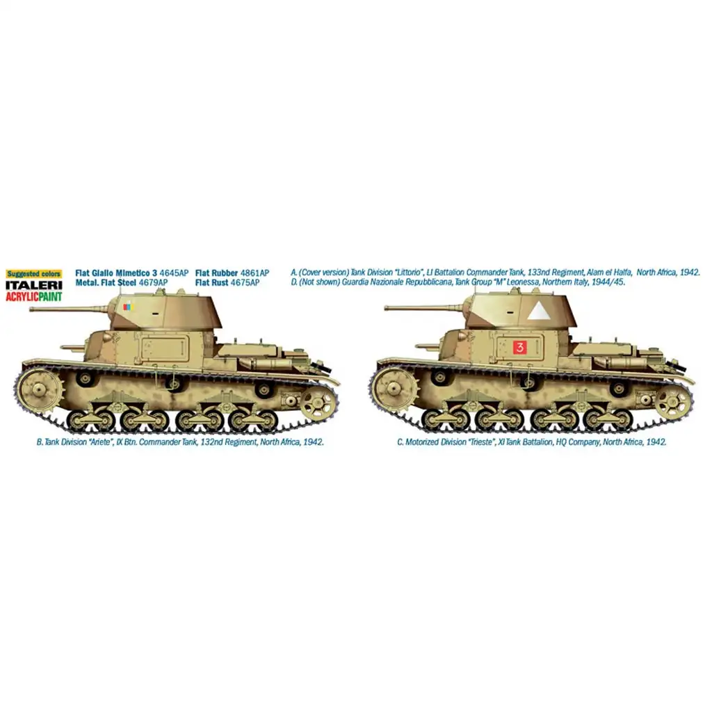 Italeri 1/35 Carro Armato M14/41 I Serie Panzer Modellbausatz Bild 3