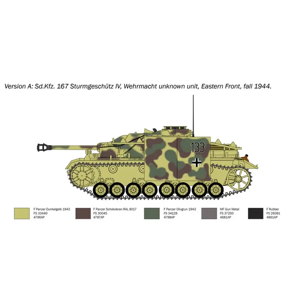 Italeri 1/35 Sd.Kfz. 167 Sturmgeschütz IV Sturmgeschütz Modellbausatz Bild 3
