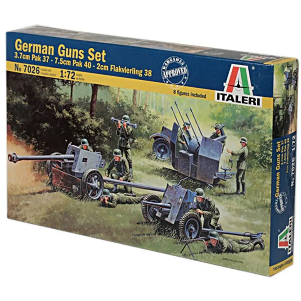 Italeri 1/72 Deutsches Geschütz-Set Artilleriewaffen Modellbausatz Bild 1