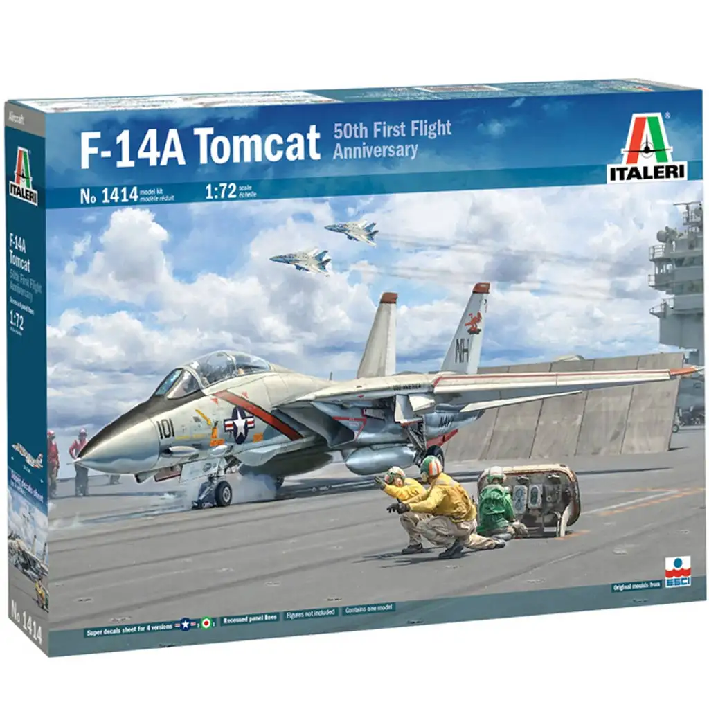 Italeri 1/72 F-14A Tomcat Jagdflugzeug Modellbausatz Bild 1