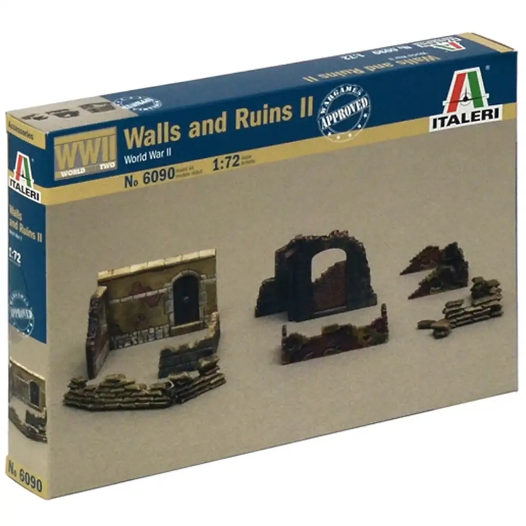 Italeri 1/72 Wände und Ruinen Diorama-Set Bild 1