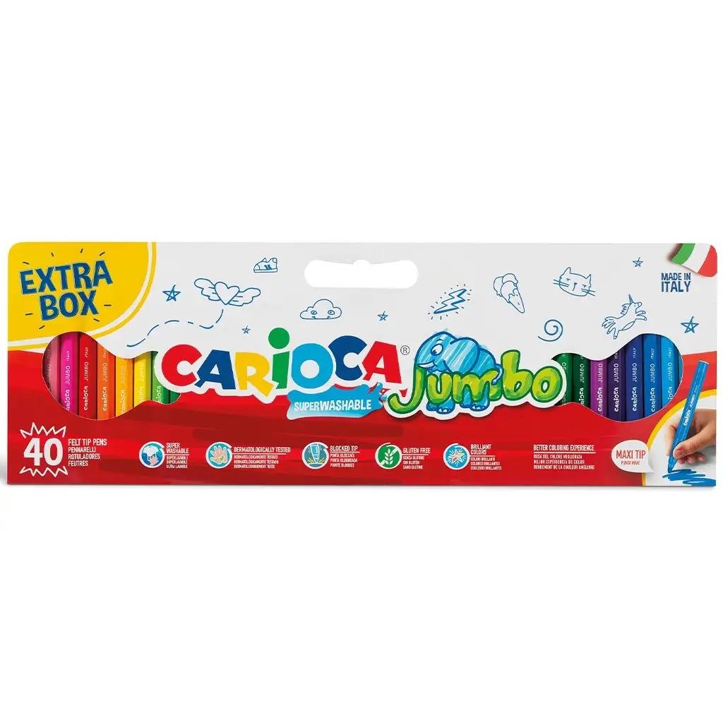 Jumbo 40er Maxi-Filzstift-Set - Carioca Bild 1