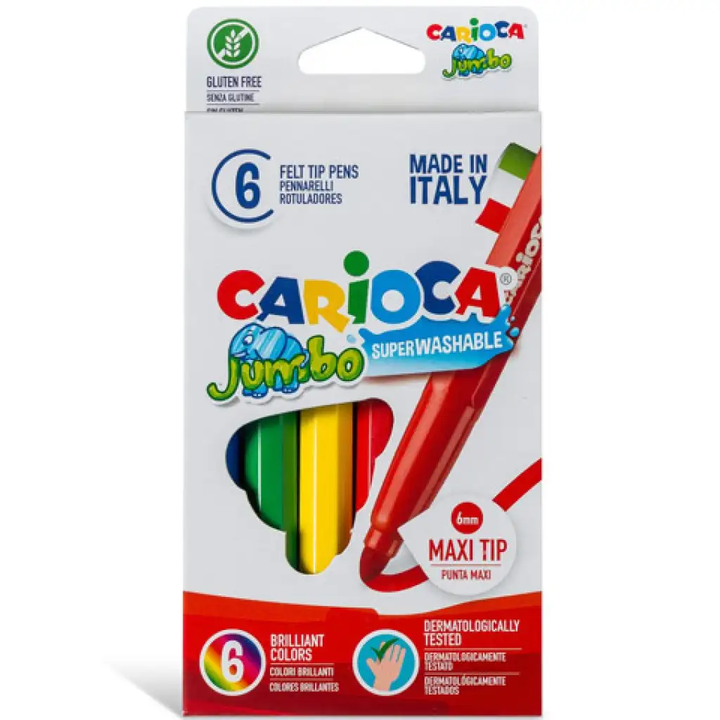 Jumbo Filzstift-Set 6 Stück - Carioca Bild 2