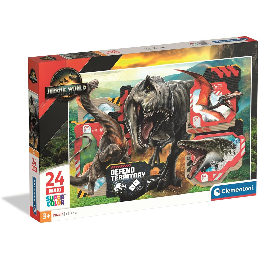 Jurassic World Maxi Super Color 24-teiliges Puzzle - Clementoni Bild 1