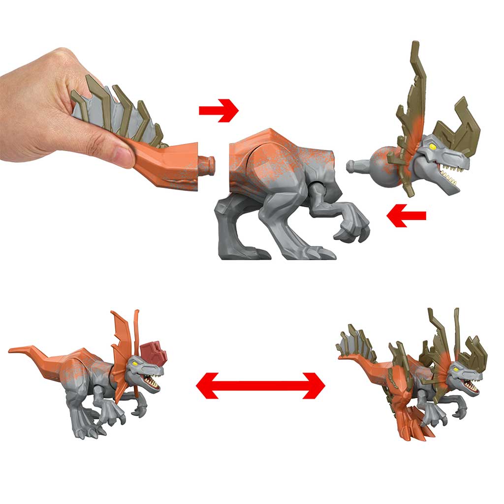 Jurassic World: Mayhem Mix-Ups DIY Mutanten-Dino Dilophosaurus - Mattel Bild 3