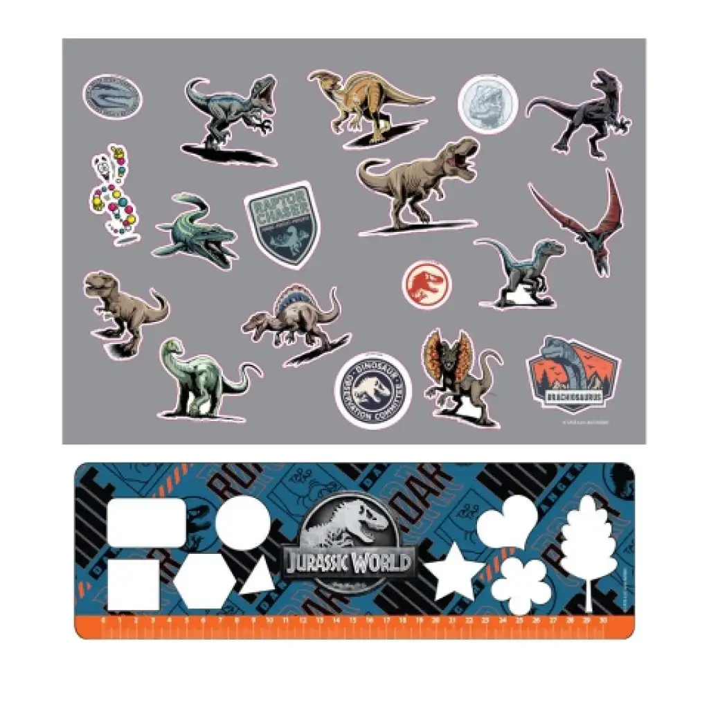 Jurassic World: Skizzenbuch mit Aufklebern und Vorlage Bild 2