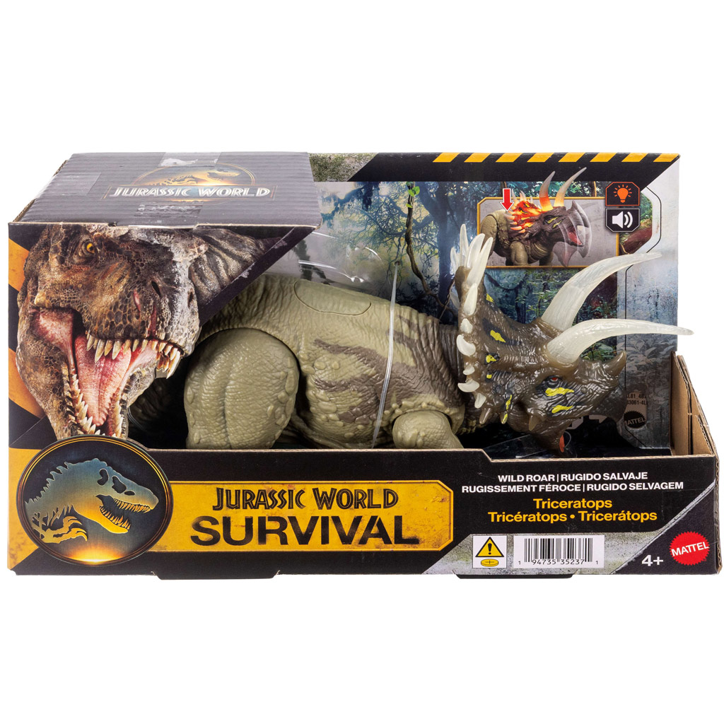 Jurassic World: Triceratops Angreif-Dino mit Sound und Licht – Mattel Bild 1