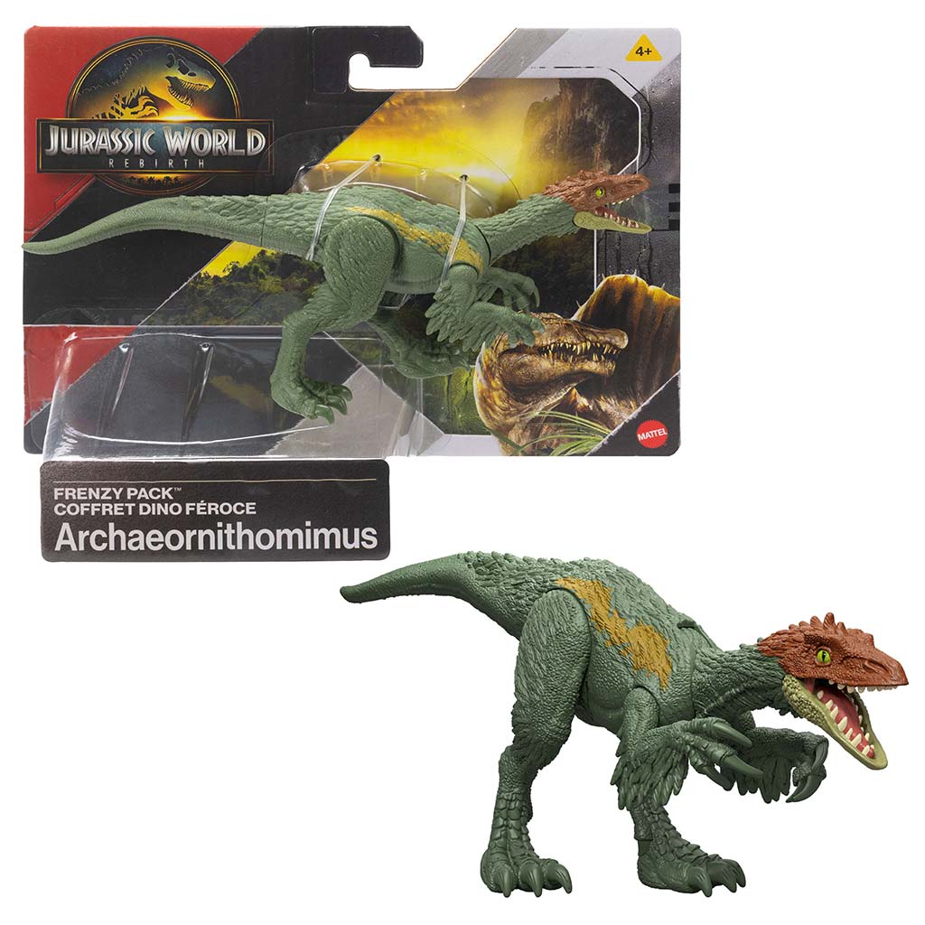 Jurassic World: Wiedergeburt Frenzy pack Archaeornithomimus Dinosaurier Figur - Mattel Bild 1