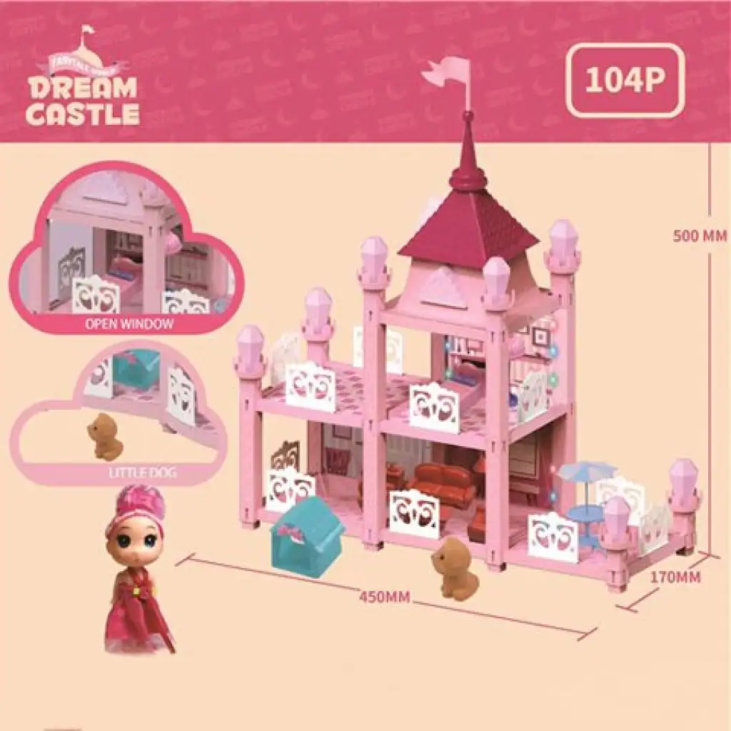 Katies rosa Traumschloss 104-teiliges Spielset Bild 1