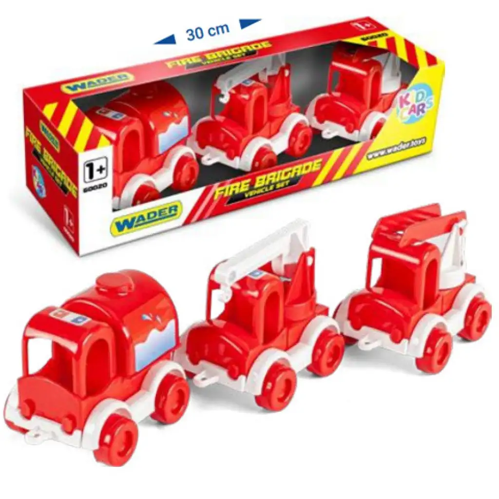 Kid Cars Feuerwehrfahrzeuge 3er-Set - Wader Bild 1