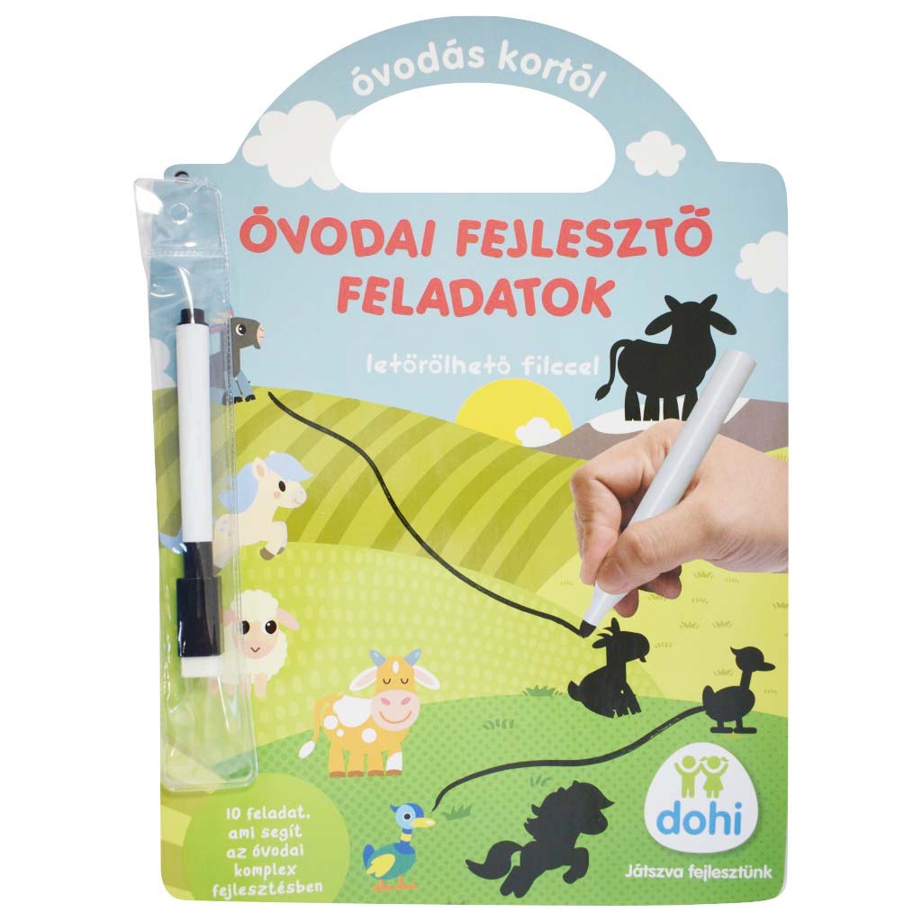 Entwicklungsaufgaben für den Kindergarten ab dem Vorschulalter mit abwischbarem Filzstift - D-Toys Bild 1