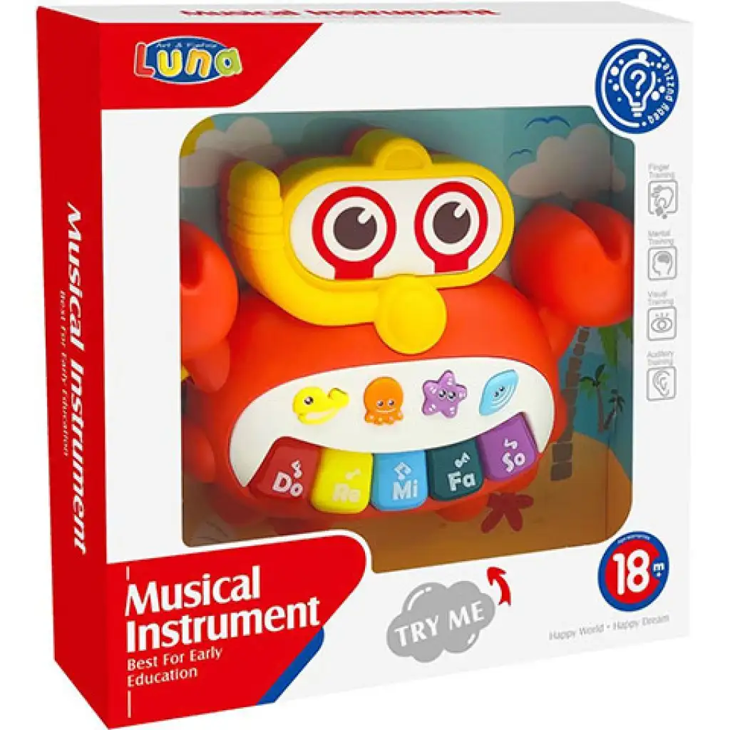 Krebsförmiger Baby-Synthesizer-Spielzeuginstrument Bild 1