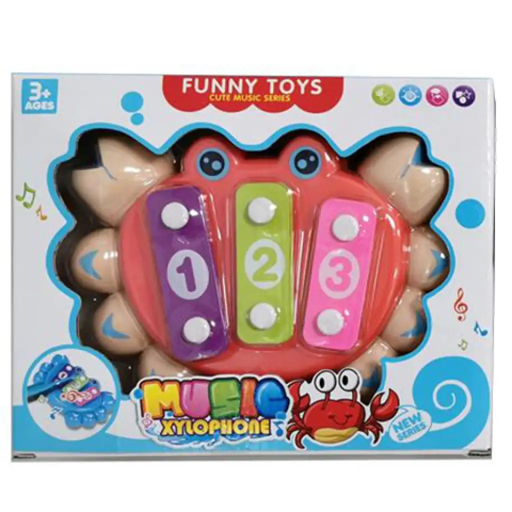 Krebsförmiges buntes Xylophon Bild 1