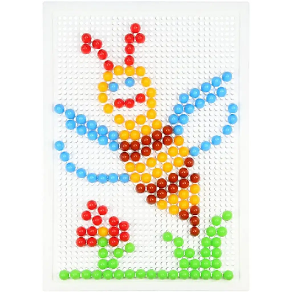 LENA: Mosaik Transparente Steckperlen Kreativ-Set 10mm 200 Stück Bild 3