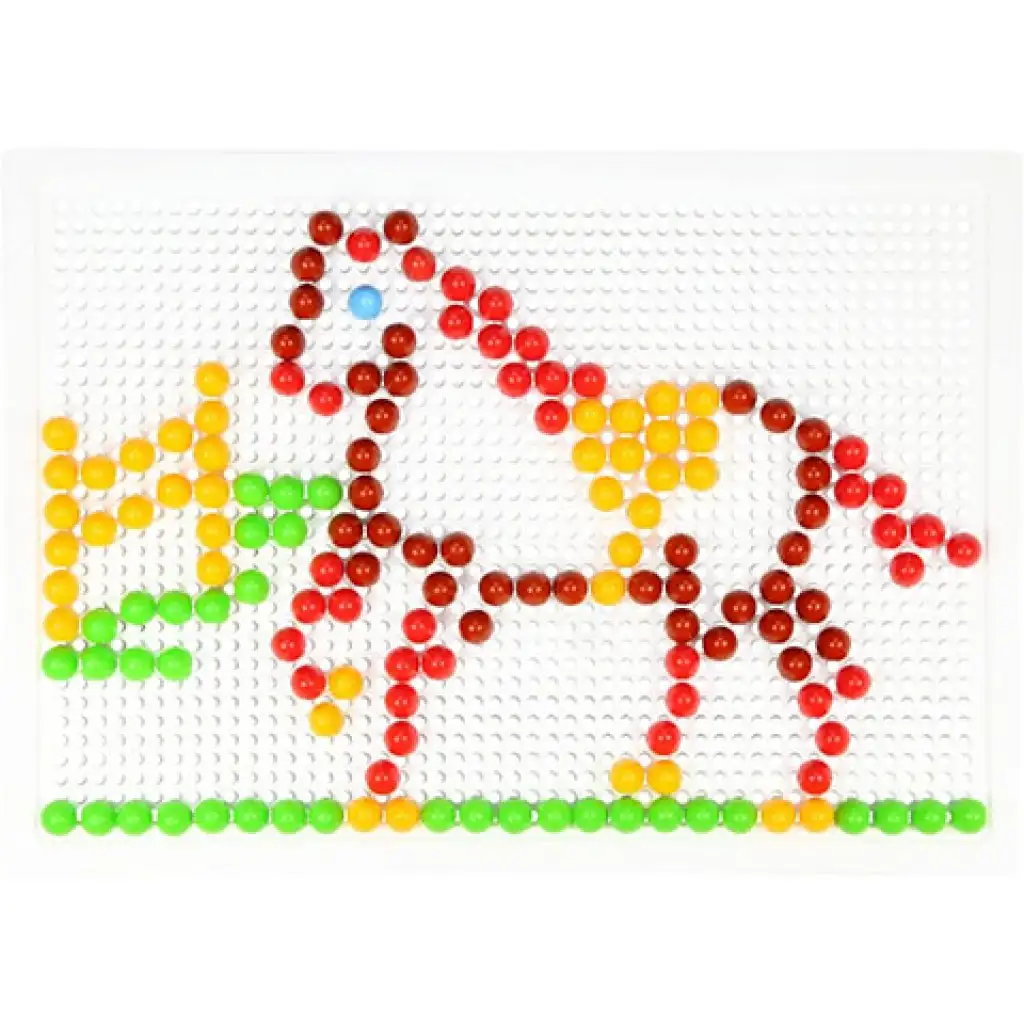 LENA: Mosaik Transparente Steckperlen Kreativ-Set 10mm 200 Stück Bild 4