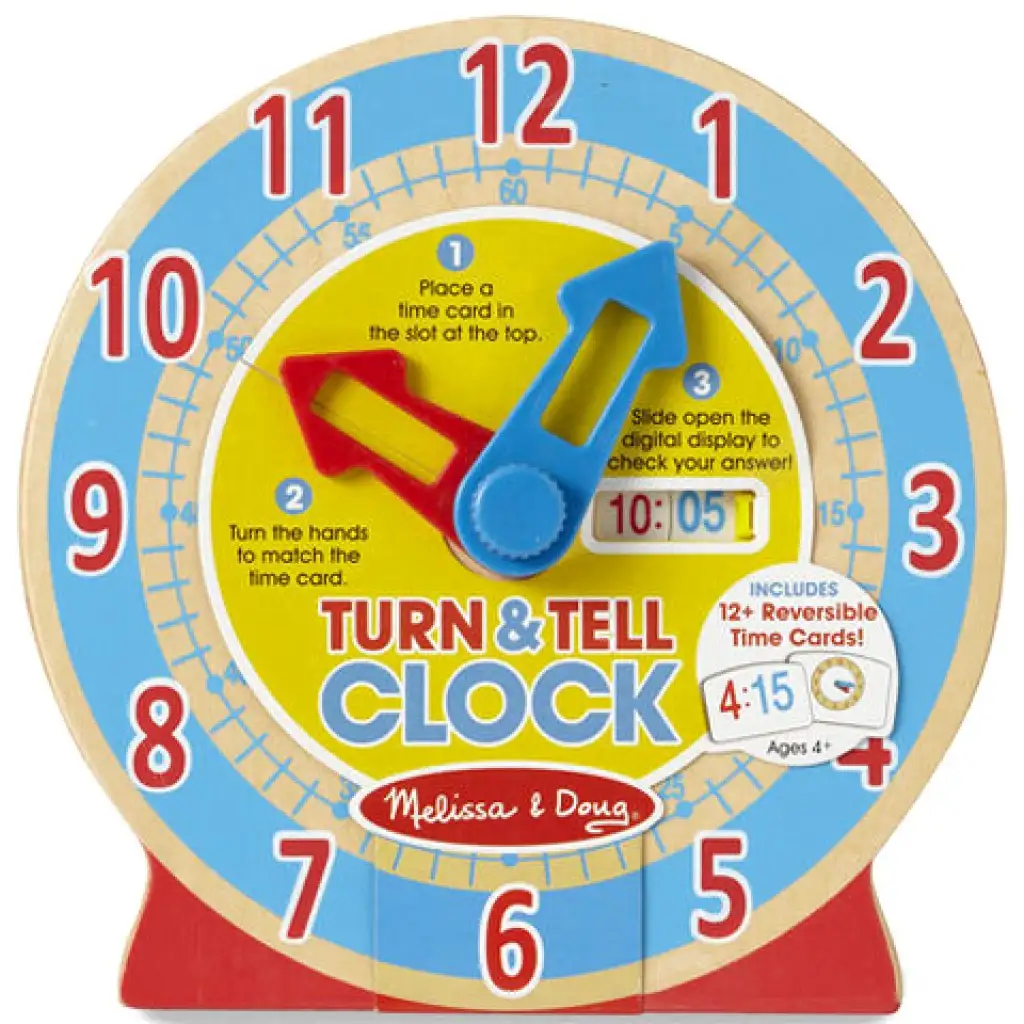 Lerne die Uhr kennen! Lernspielzeug aus Holz - Melissa & Doug Bild 2