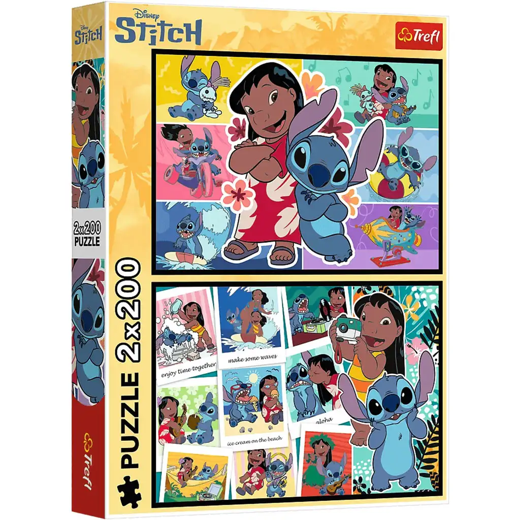 Lilo und Stitch glückliches Leben 2x200 Puzzle - Trefl Bild 1