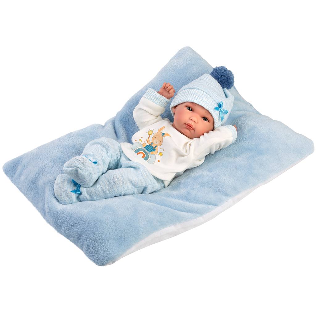 Llorens: Bimbo 35 cm Neugeborenenpuppe mit Kissen Bild 1