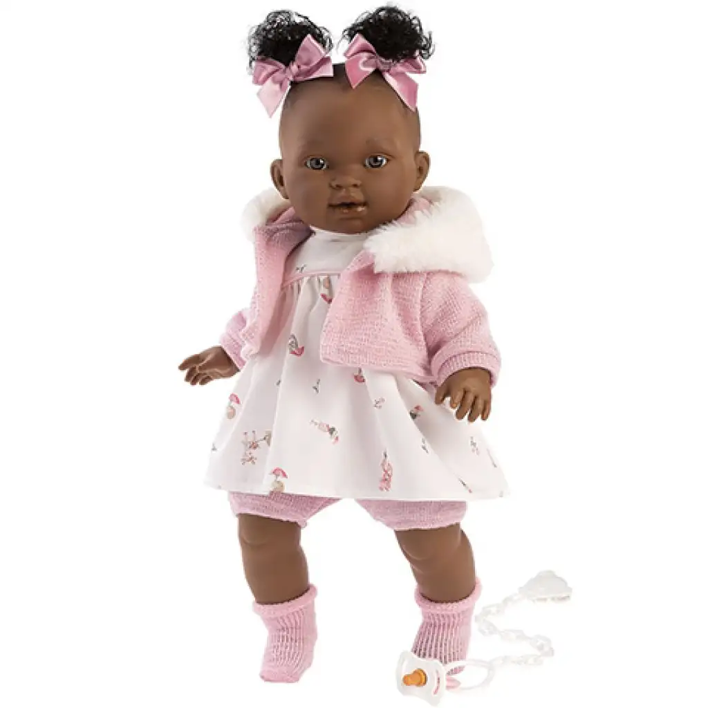 Llorens: Diara 38 cm weinende Puppe in rosa Kleidung Bild 1