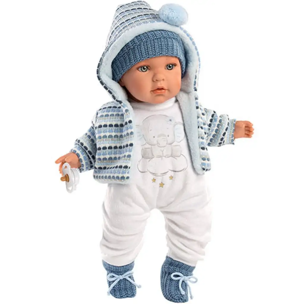 Llorens: Enzo 42 cm weinende Puppe in Elefantenkleidung Bild 1