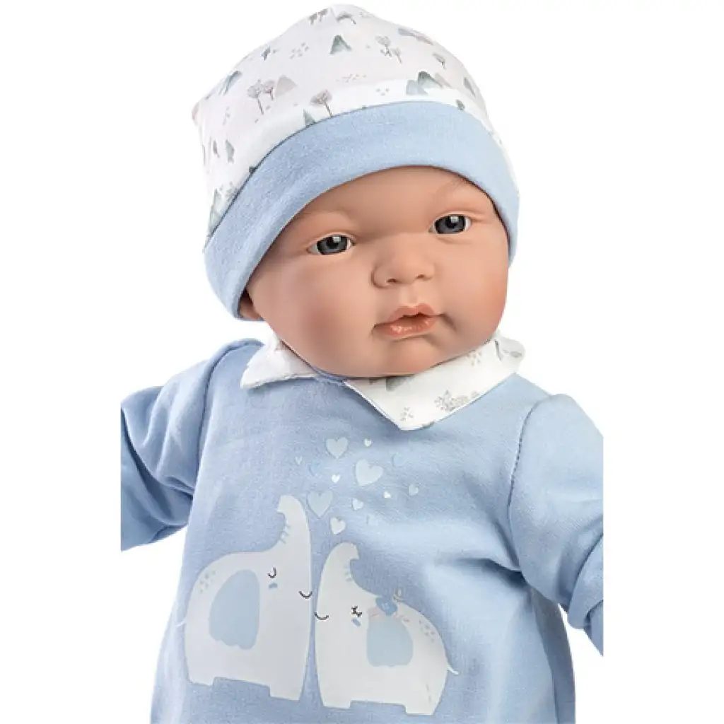 Llorens: Joel Baby in einem Strampler mit Elefanten, 38 cm Bild 3