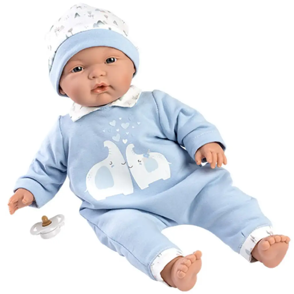 Llorens: Joel Baby in einem Strampler mit Elefanten, 38 cm Bild 1