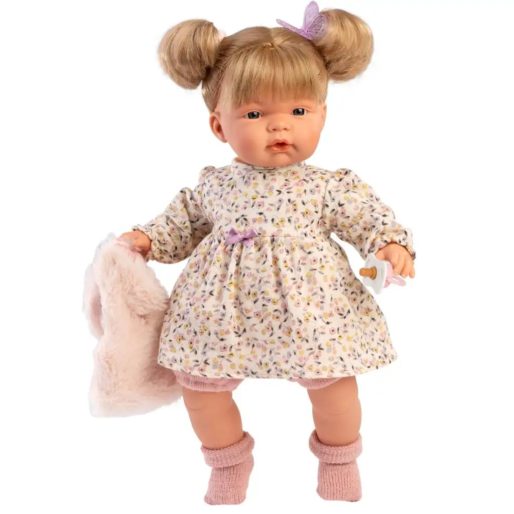 Llorens: Joelle 38 cm große Puppe mit Geräuschen und Fellweste Bild 2