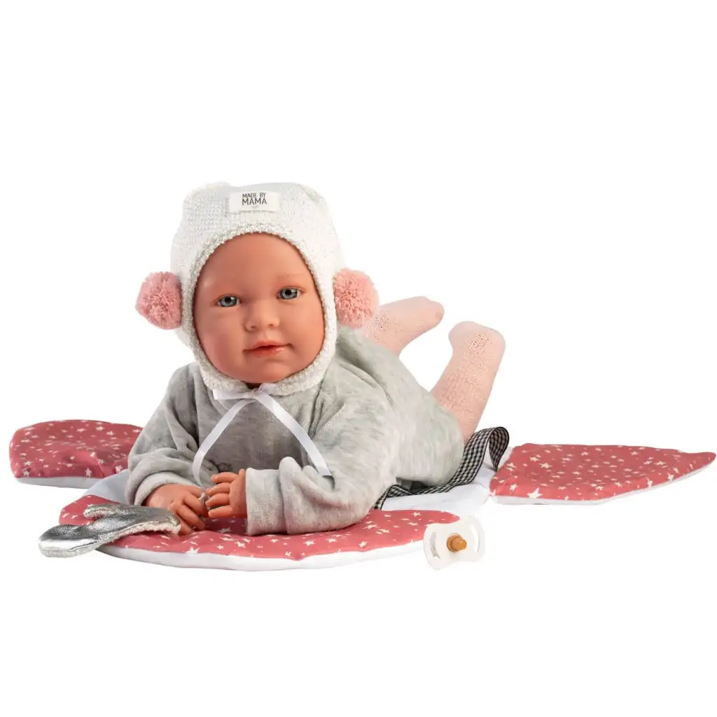 Llorens: Mimi 42 cm große weinende Puppe mit sternenförmigem Puppentragekorb Bild 2