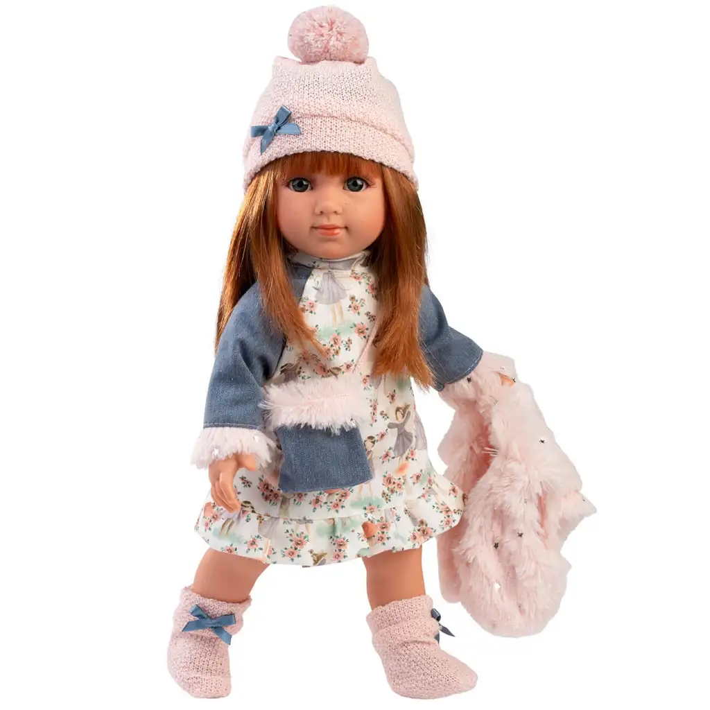Llorens: Nicole 35 cm große Puppe mit roten Haaren und rosa Weste Bild 3