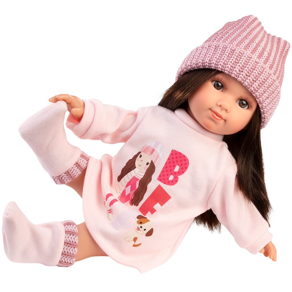 Llorens: Sara, 35 cm große Puppe mit rosa gestrickter Mütze Bild 3