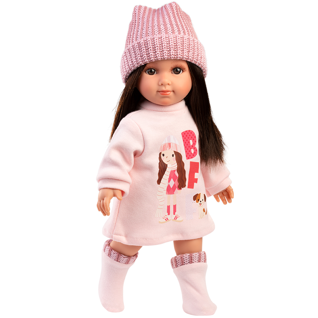 Llorens: Sara, 35 cm große Puppe mit rosa gestrickter Mütze Bild 1