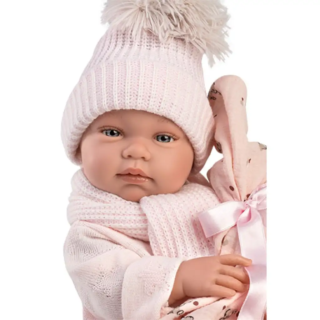 Llorens: Tina Neugeborenes Baby im rosa Set mit Babydecke und Schnuller 43cm Bild 4